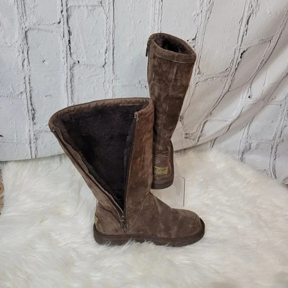 UGG Australia Roslyn Womens Brown Suede Zip Side Tall Shearling Winter Boots 7 - Picture 12 of 15